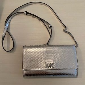 Silver Michael Kors purse